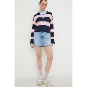 Džínová sukně Tommy Jeans mini, pouzdrová