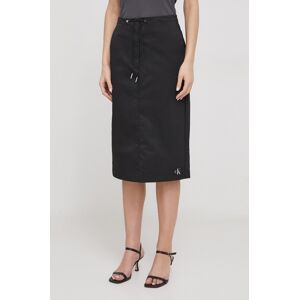 Sukně Calvin Klein Jeans černá barva, midi, J20J222619