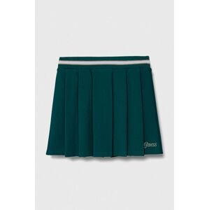 Dětská sukně Guess zelená barva, mini, áčková