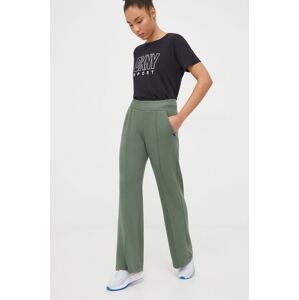 Tepláky Dkny zelená barva, hladké, DP3P3339