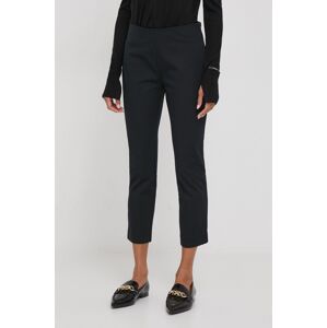 Kalhoty Lauren Ralph Lauren dámské, černá barva, přiléhavé, high waist