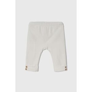 Kojenecké kalhoty United Colors of Benetton bílá barva, hladké