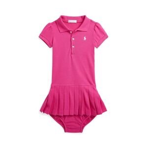 Dětské bavlněné šaty Polo Ralph Lauren růžová barva, mini