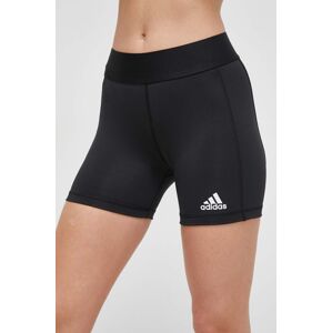 Tréninkové šortky adidas Performance Techfit černá barva, hladké, medium waist, FK0993