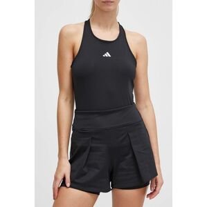 Tréninkové šortky adidas Performance Tennis Match černá barva, hladké, high waist, HZ4298