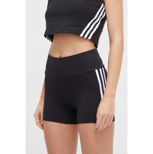 Kraťasy adidas Originals dámské, černá barva, vzorované, high waist, IP2980