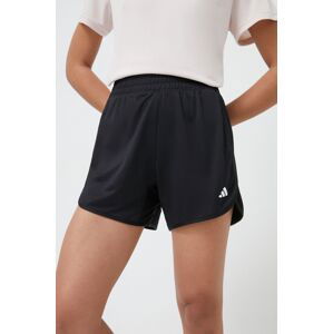 Tréninkové šortky adidas Performance Pacer černá barva, hladké, high waist, IQ2576