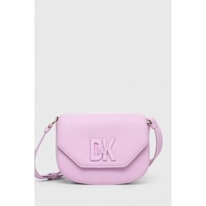 Kožená kabelka Dkny růžová barva, R41EKC54