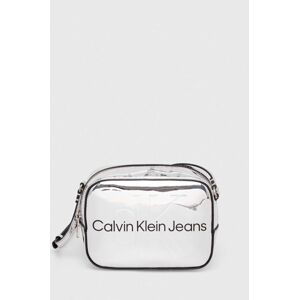 Kabelka Calvin Klein Jeans stříbrná barva