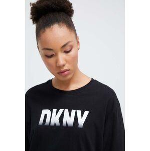 Bavlněné tričko Dkny černá barva, DP3T9626