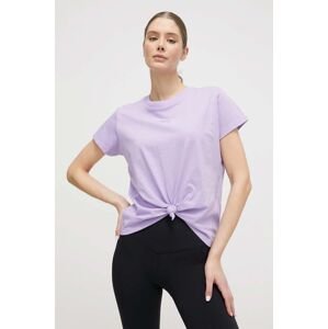 Bavlněné tričko Dkny fialová barva, DP3T8521