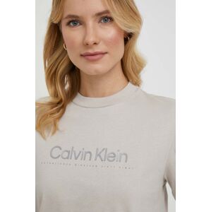 Bavlněné tričko Calvin Klein šedá barva