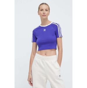 Tričko adidas Originals 3-Stripes Baby Tee fialová barva, IP0661