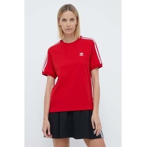 Tričko adidas Originals 3-Stripes Tee červená barva, IR8050