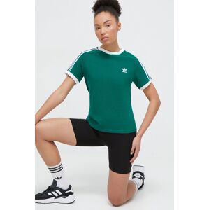 Tričko adidas Originals zelená barva, IR8110