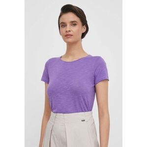 Tričko Sisley fialová barva