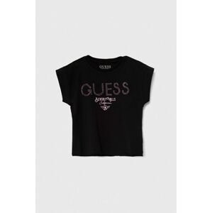 Dětské tričko Guess černá barva