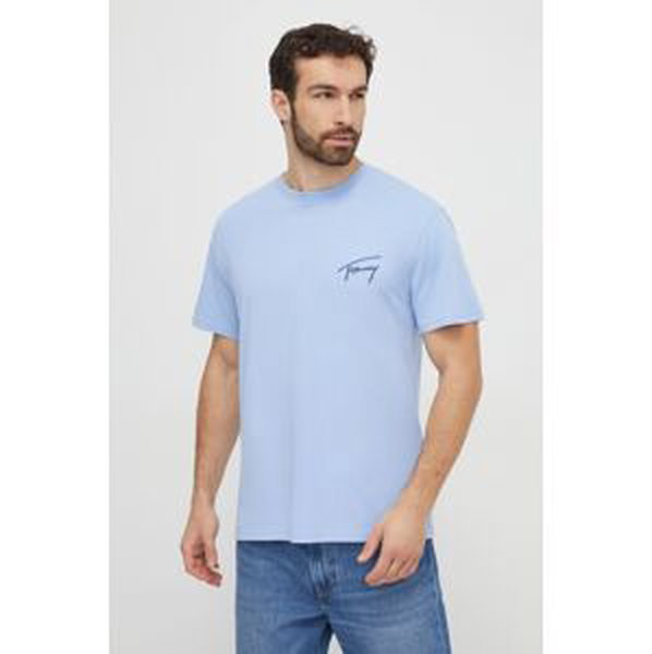 Bavlněné tričko Tommy Jeans s aplikací, DM0DM17994