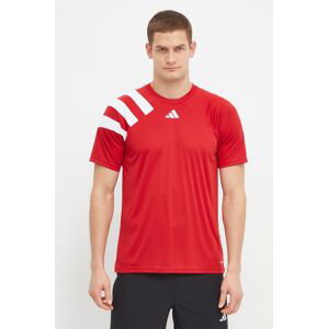 Tréninkové tričko adidas Performance Fortore 23 červená barva, s aplikací, HY0571