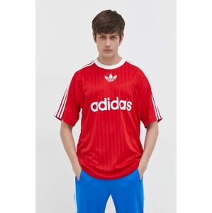 Tričko adidas Originals Adicolor Poly Tee červená barva, s potiskem, IM9458