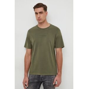 Bavlněné tričko Pepe Jeans Dave Tee zelená barva, s potiskem