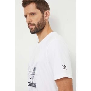 Bavlněné tričko adidas Originals bílá barva, s potiskem, IR9438