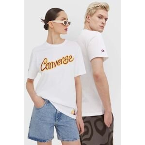 Bavlněné tričko Converse x Wonka bílá barva, s potiskem