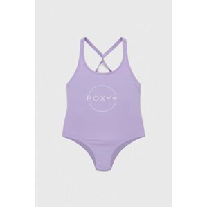 Jednodílné dětské plavky Roxy fialová barva