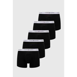 Boxerky Tommy Hilfiger 5-pack pánské, černá barva