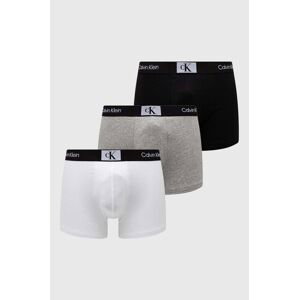 Boxerky Calvin Klein Underwear 3-pack pánské, šedá barva