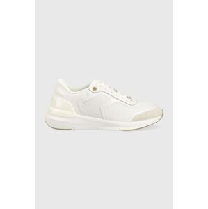 Sneakers boty Calvin Klein HW0HW01370 FLEXI RUNNER LACE UP bílá barva