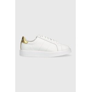 Kožené sneakers boty Lauren Ralph Lauren Angeline bílá barva, 80287600000000000