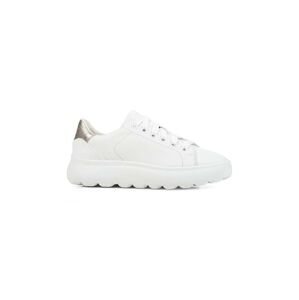 Kožené sneakers boty Geox Spherica Ec 4.1 bílá barva, D35TCB 085Y2 C0232