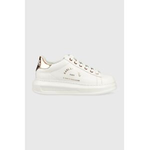 Kožené sneakers boty Karl Lagerfeld KAPRI bílá barva, KL62538