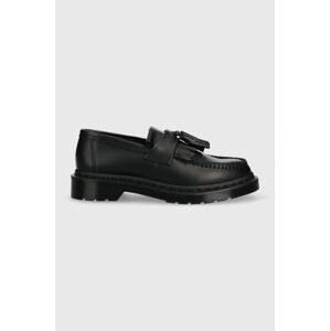 Kožené mokasíny Dr. Martens Adrian Mono dámské, černá barva, na plochém podpatku, DM30637001