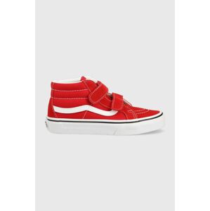 Dětské tenisky Vans UY SK8-Mid Reissue V FORMULA ONE/TRU červená barva