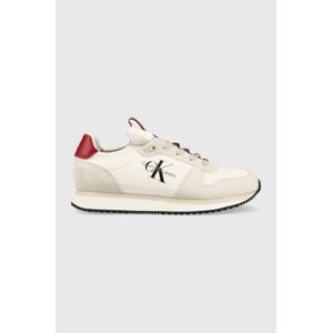 Sneakers boty Calvin Klein Jeans Ym0ym00553 Runner Sock Laceup Ny-lth bílá barva