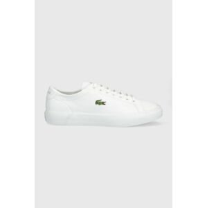 Kožené sneakers boty Lacoste GRIPSHOT bílá barva, 41CMA0014