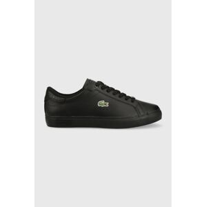 Kožené sneakers boty Lacoste POWERCOURT černá barva, 41SMA0030