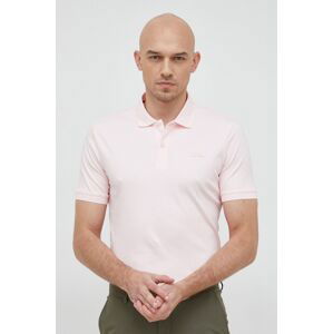 Bavlněné polo tričko Calvin Klein růžová barva