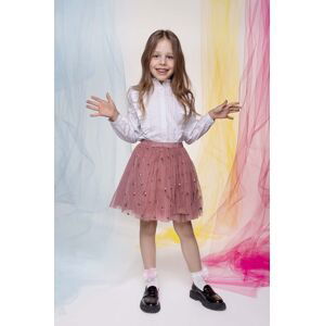 Dětská sukně Coccodrillo fialová barva, mini, áčková