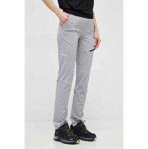 Outdoorové kalhoty Salewa Pedroc 2 DST šedá barva