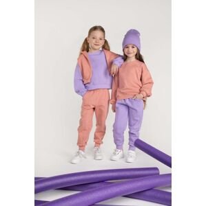Dětské bavlněné tepláky Coccodrillo fialová barva