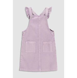 Dětské riflové šaty Coccodrillo fialová barva, mini