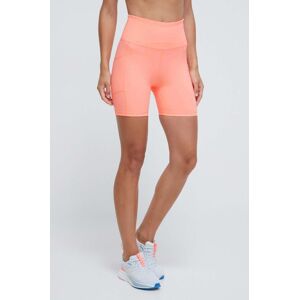 Kraťasy Dkny dámské, růžová barva, hladké, high waist, DP2S5088