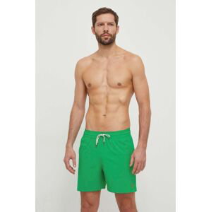 Plavkové šortky Polo Ralph Lauren zelená barva