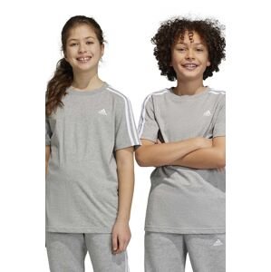 Dětské tričko adidas U 3S šedá barva