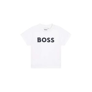 Kojenecké tričko BOSS bílá barva, s potiskem