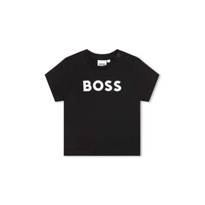 Kojenecké tričko BOSS černá barva, s potiskem
