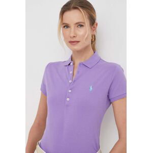 Polo tričko Polo Ralph Lauren fialová barva